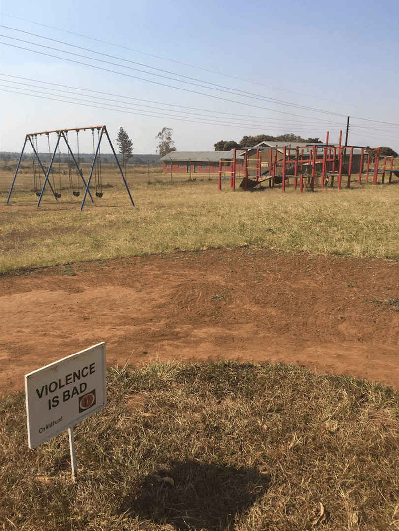 The playground outside Lukodi Primary School, in Lukodi village, Gulu, Northern Uganda