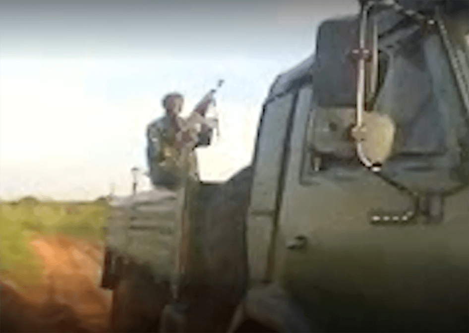 At least one soldier in the video self-identifies as a member of the Congolese army, and a Congolese army truck appears in the video.