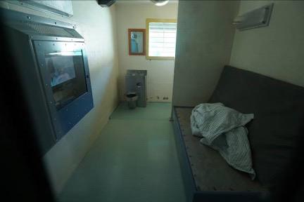 A solitary confinement cell located in the safety unit of Brisbane Women’s Correctional Centre in Queensland. 