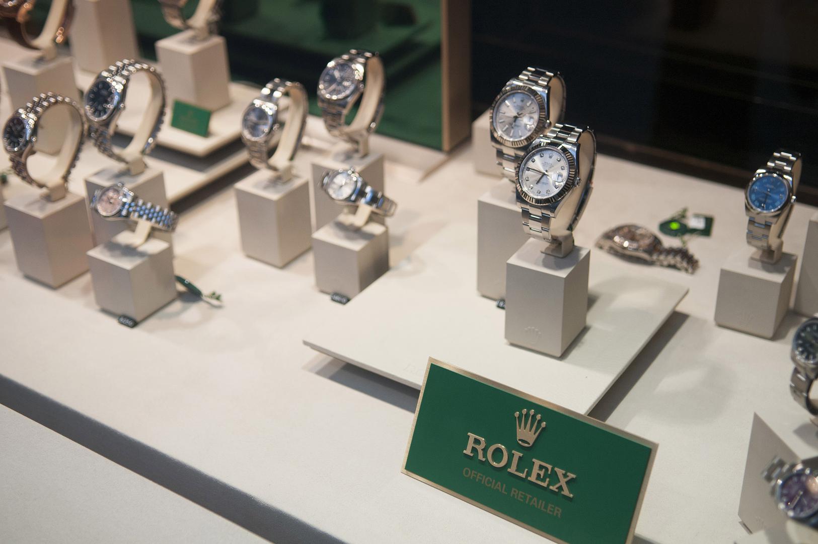 Rolex watches displayed in the window of a store in London, UK, November 2016. 