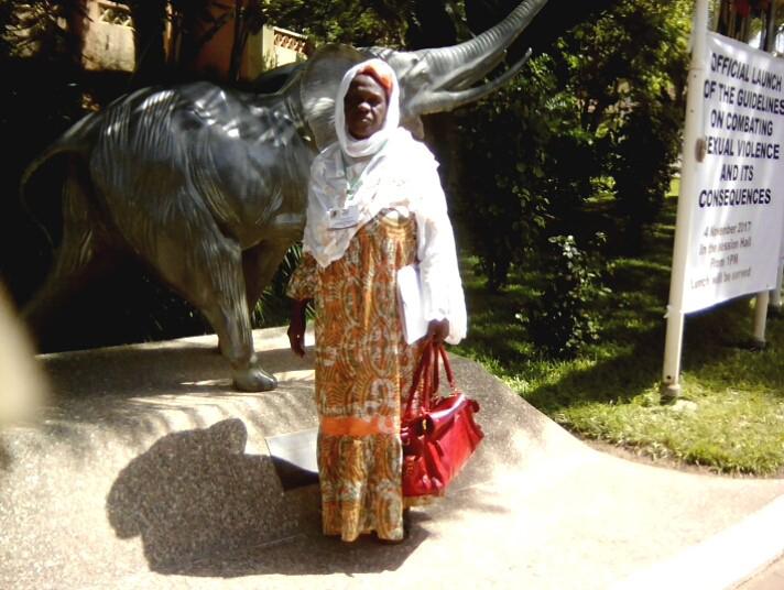 Maïmouna Alpha Sy, secretary-general of the Collective of Widows of Military and Civilian Victims of the Events of 1989-1991 (Collectif des veuves des victimes militaires et civiles des événements de 1989 – 1991).