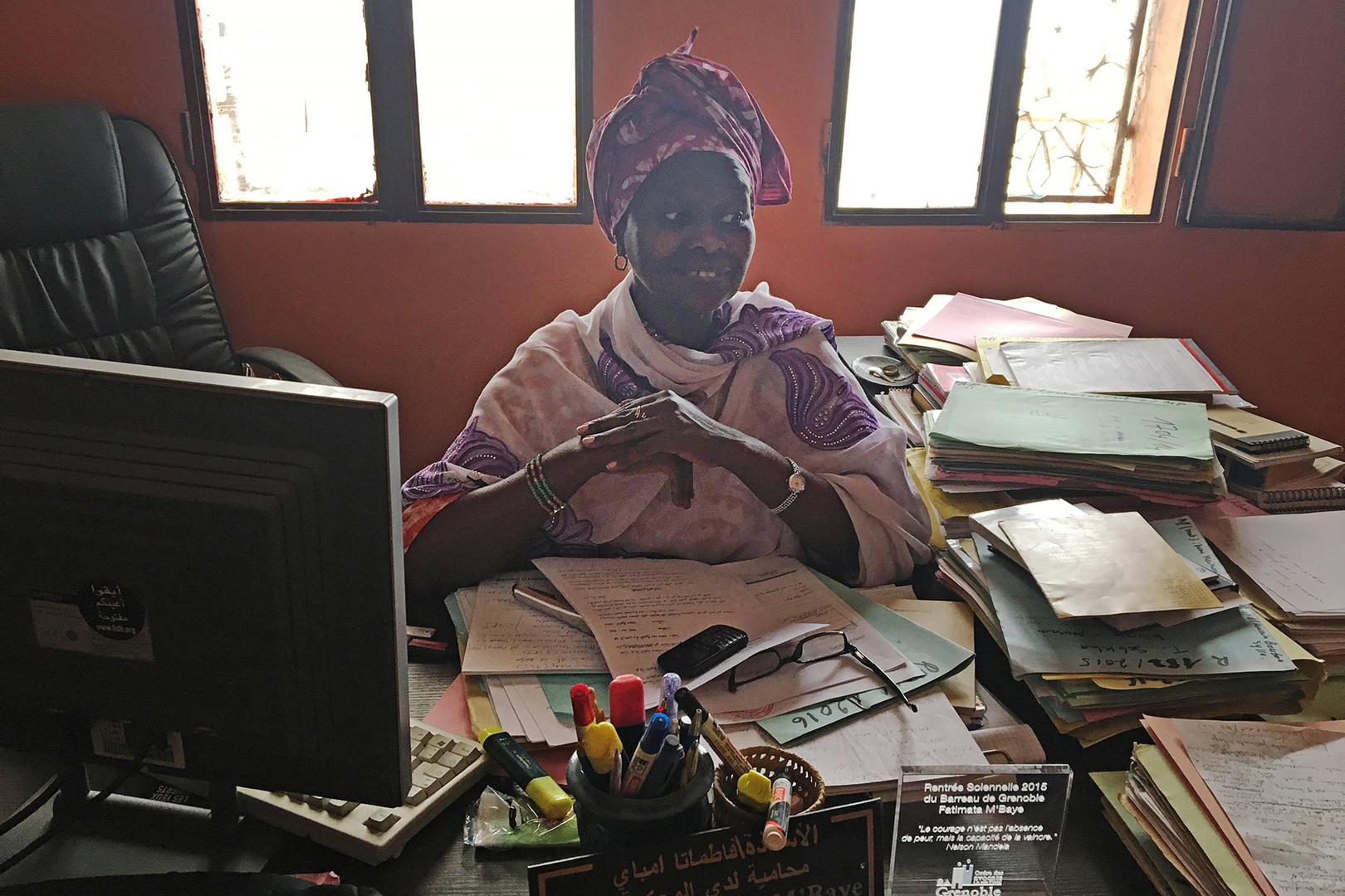 Fatimata M’Baye, avocate et présidente de l'Association mauritanienne des droits de l'homme. Nouakchott, mars 2017. 