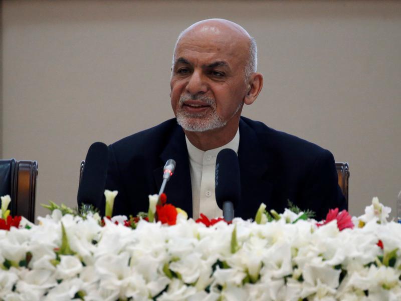 Afghan President Ashraf Ghani speaks during during a peace and security cooperation conference in Kabul, Afghanistan February 28, 2018.