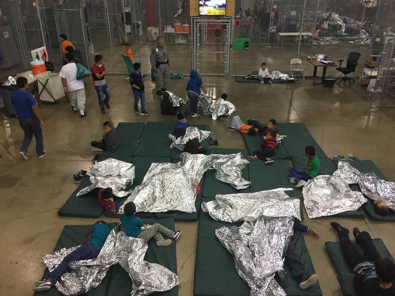 A view of inside U.S. Customs and Border Protection (CBP) detention facility shows children at Rio Grande Valley Centralized Processing Center in Rio Grande City, Texas, U.S., June 17, 2018.