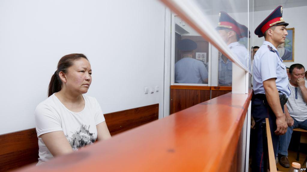 Ethnic-Kazakh Chinese citizen Sayragul Sauytbay in court in Zharkent, Kazkhstan, July, 2018.