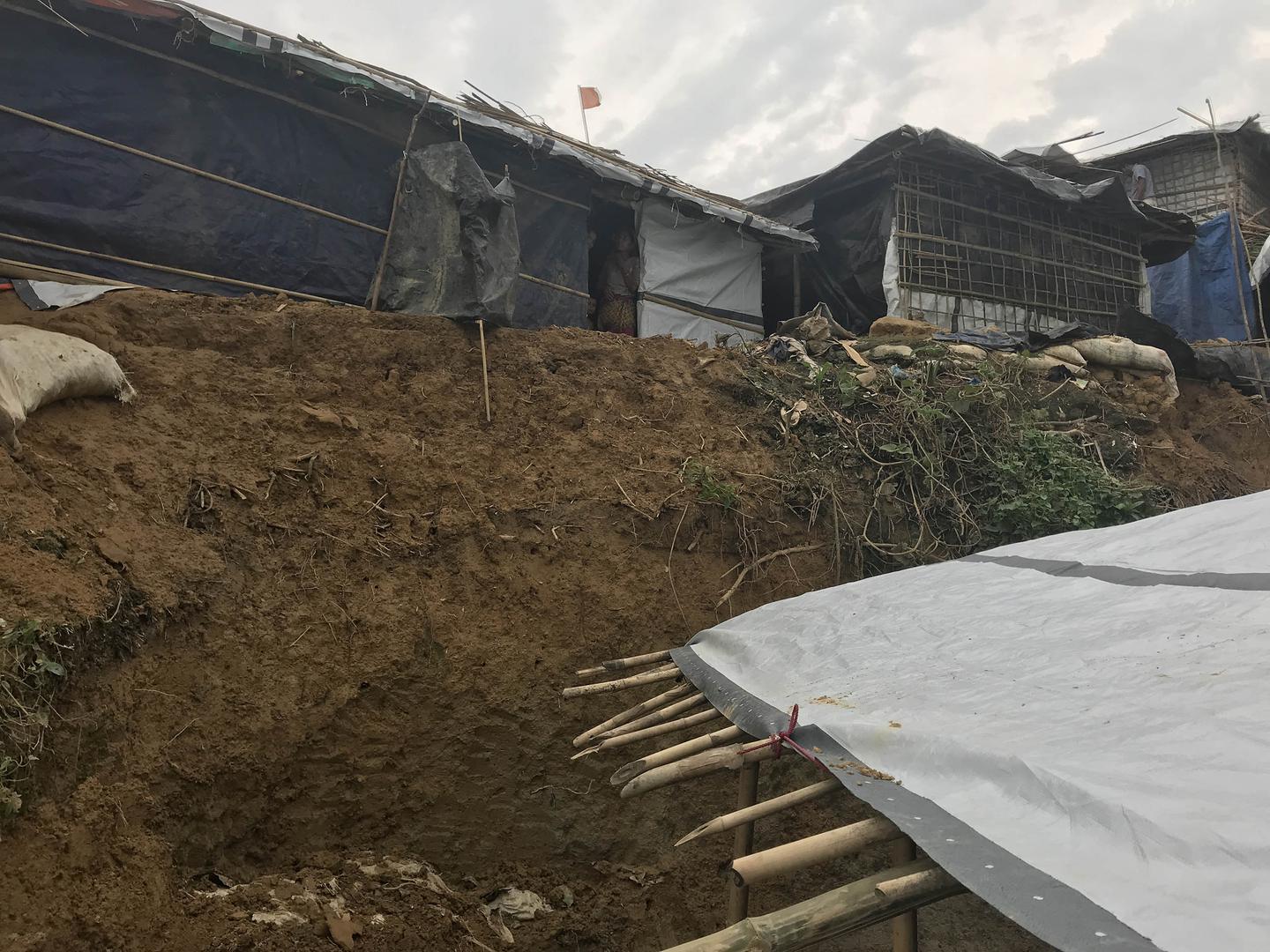 Site of a landslide in the Kutupalong-Balukhali Expansion Camp in May 2018 in Cox’s Bazar, Bangladesh.