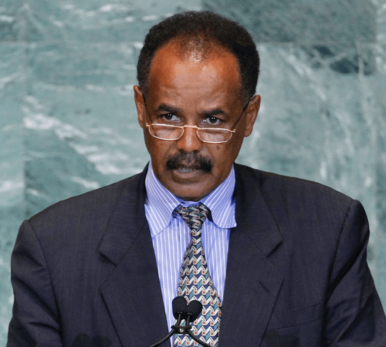 President Isaias Afwerki of Eritrea addresses the 66th session of the United Nations General Assembly at U.N. headquarters. © 2011 Jason DeCrow/AP Images