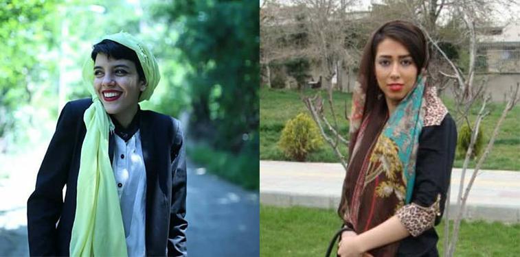 Saba Kordafshari,19, and Yasaman Ariyani, 23, have been sentenced to prison for peaceful protests. © 2018 Private