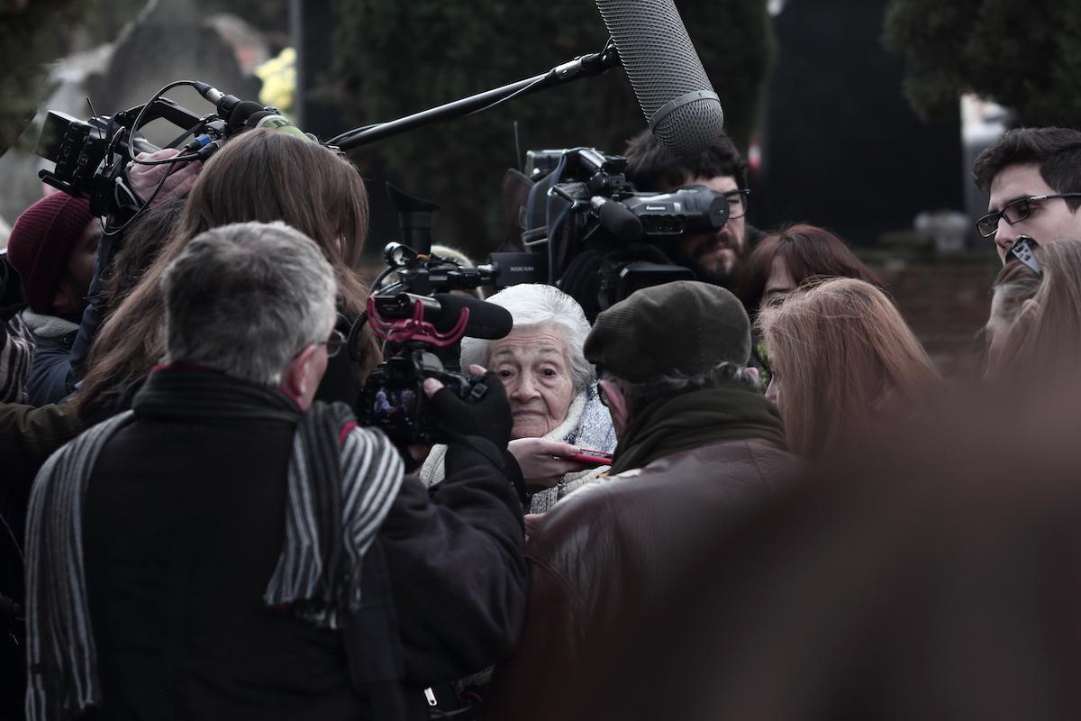 Ascensión Mendieta enters the cemetery where her father’s remains have are buried in a mass grave.