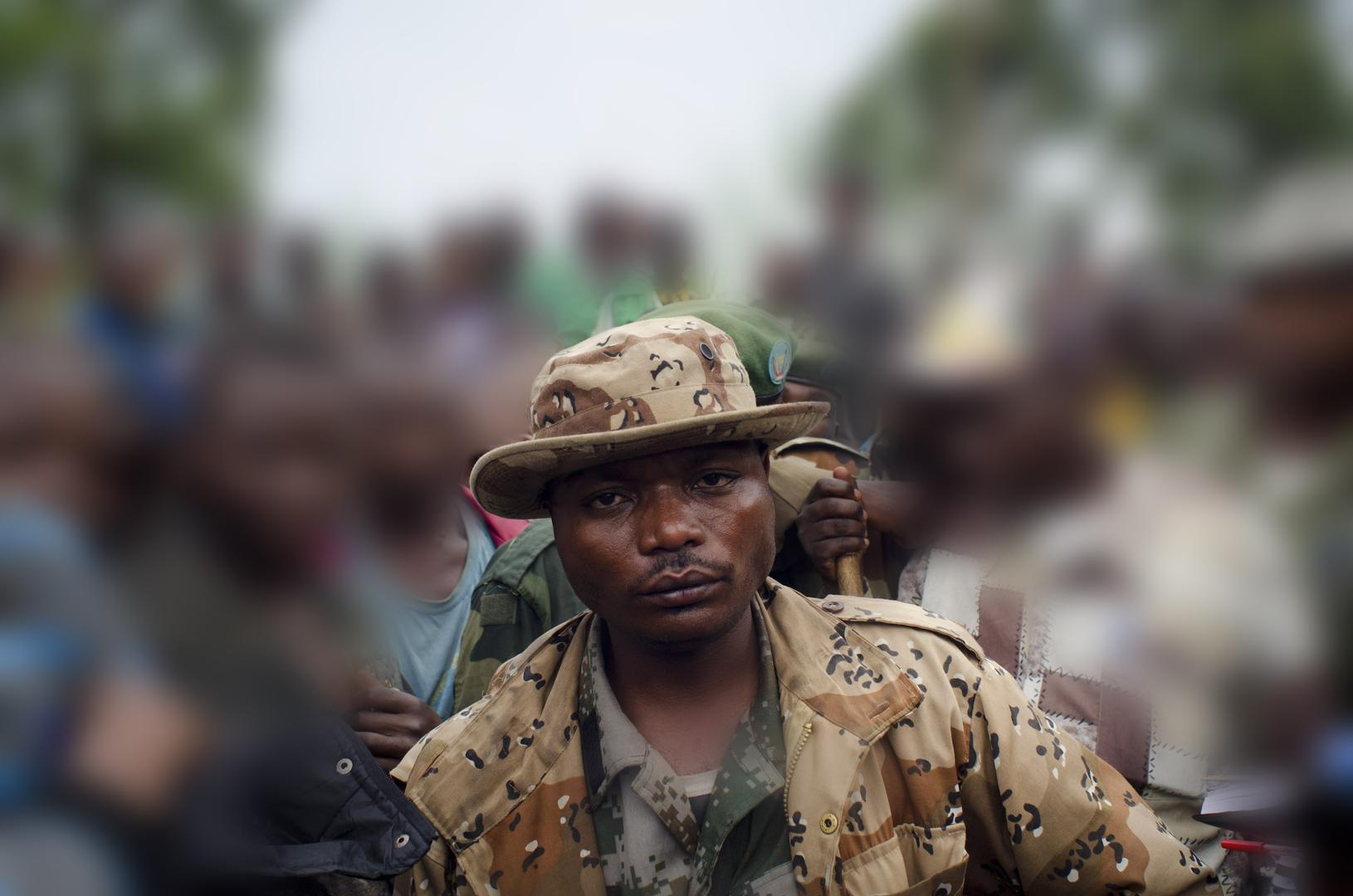 Le chef de guerre congolais Marcel Habarugira, photographié en 2012 à Ngululu, à 80 kilomètres au nord-ouest de Goma, en République démocratique du Congo.