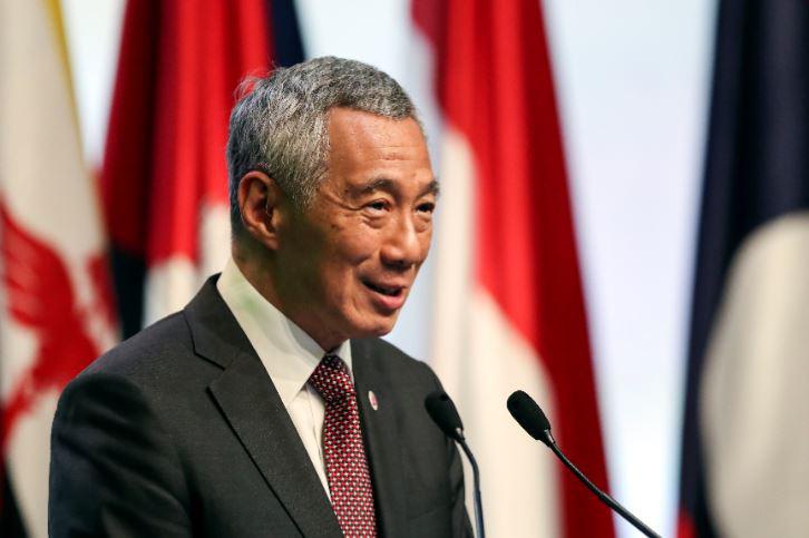 Singaporean Prime Minister Lee Hsien Loong speaks during a press conference following the 33rd ASEAN summit in Singapore, Thursday, Nov. 15, 2018.