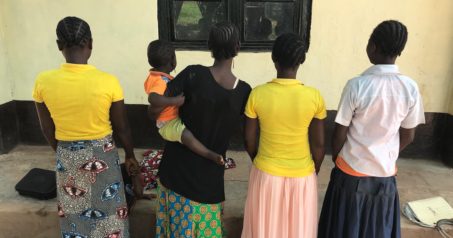 Survivors of attack on their primary school in Kazumba territory, October 2018. 