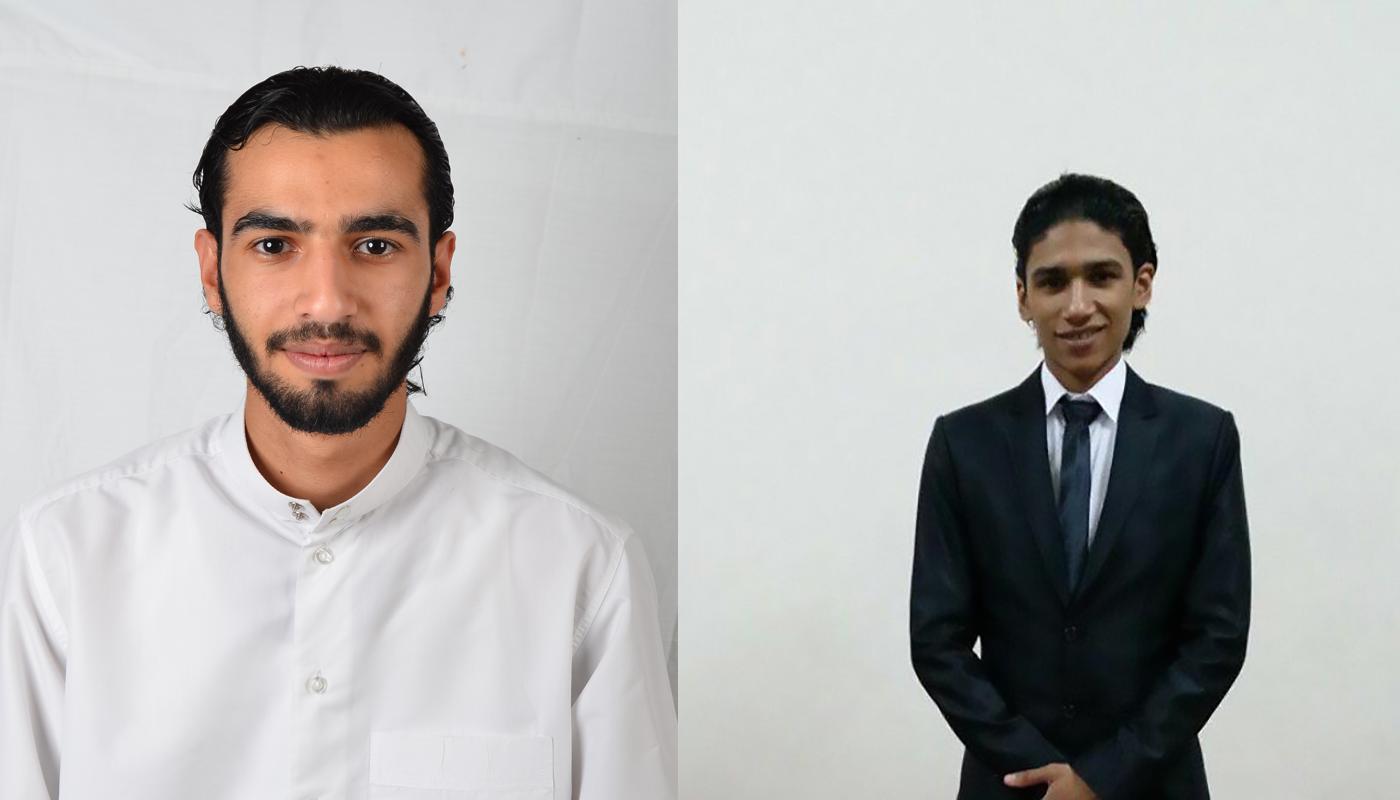 Photos of Ali al-Arab and Ahmad al-Malali, whose death sentences were upheld by Bahrain’s Court of Cassation on May 6, 2019. © Private