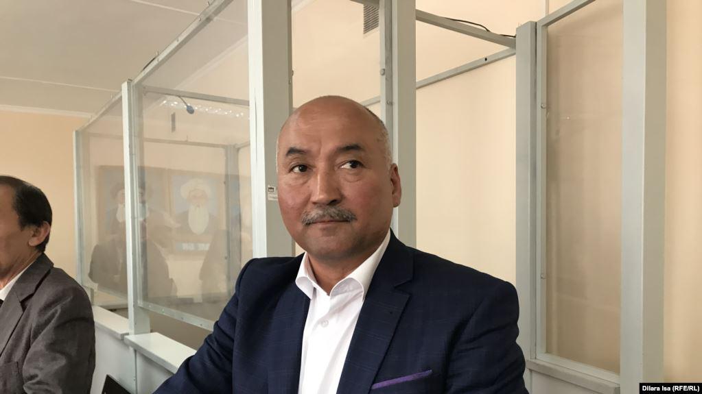 Erlan Baltabay, leader of the independent trade union “Decent Labor,” at his trial in Shymkent, Kazakhstan.