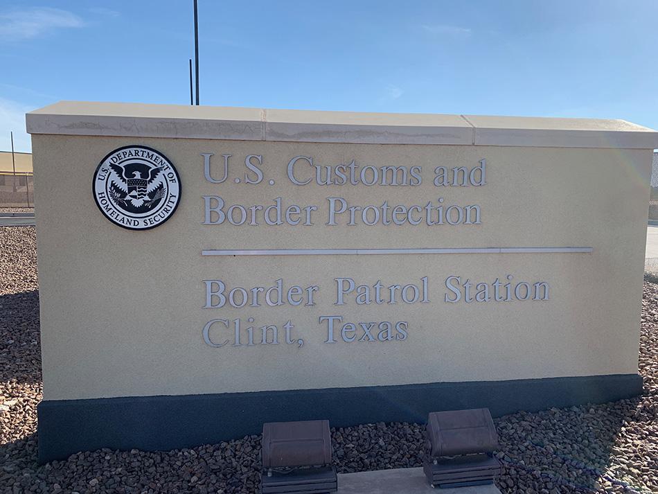 Entrance to Clint border patrol station