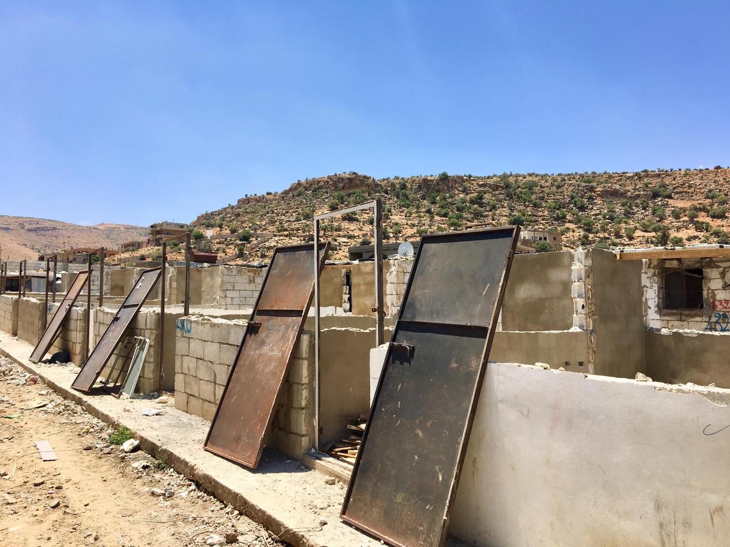 Dismantled shelters in a Syrian refugee camp in Arsal, Lebanon, June 20, 2019. 