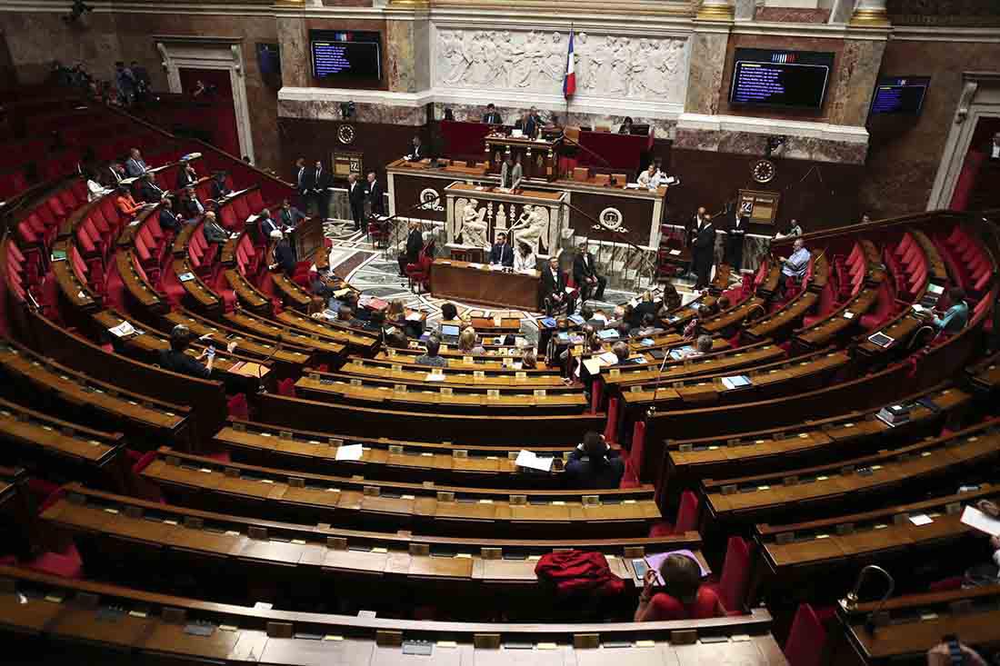 French Health Minister Agnes Buzyn gives a speech to introduce the debate on a bill that would give single women and lesbian couples access to in-vitro fertilization, at the National Assembly, in Paris