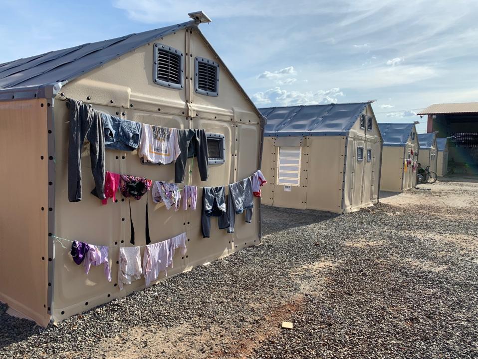 Alojamentos em um dos abrigos para venezuelanos do Alto Comissariado das Nações Unidas para os Refugiados (ACNUR) em Boa Vista, estado de Roraima, 20 de outubro de 2019.