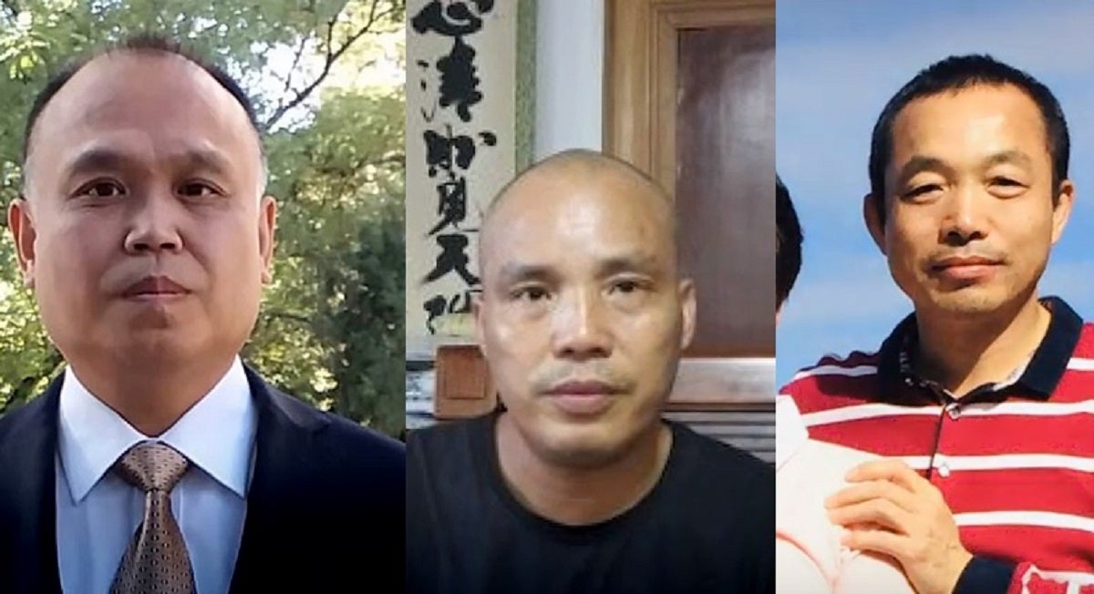 From left to right:  Yu Wensheng, Qin Yongpei, Ding Jiaxi