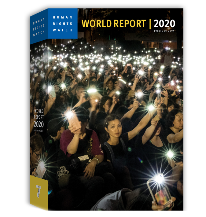 Capa do Relatório Mundial 2020 da HRW.