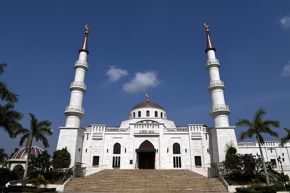 The empty Al-Serkal Mosque in Phnom Penh on March 19, 2020.  The Cambodian government has banned all religious gatherings in the country in an effort to contain the spread of the COVID-19 coronavirus.  