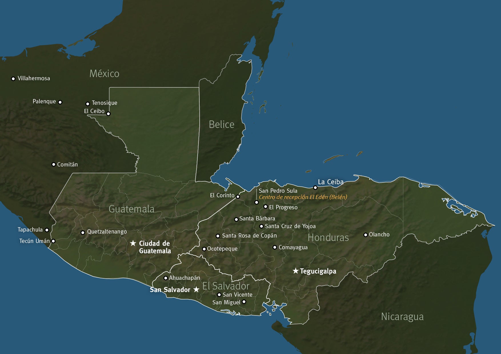 Map of Guatemala 