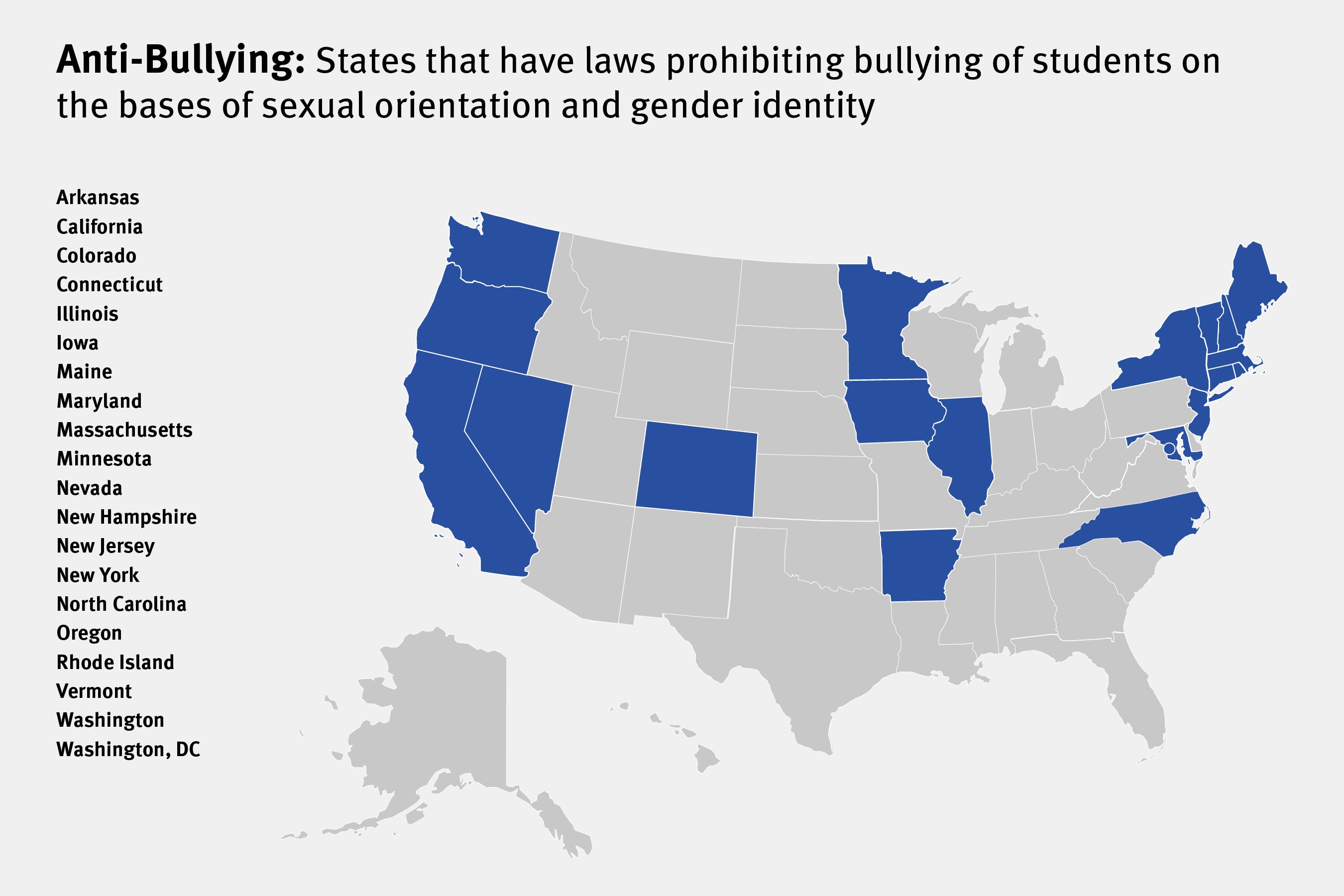 United States Anti-Bullying Map
