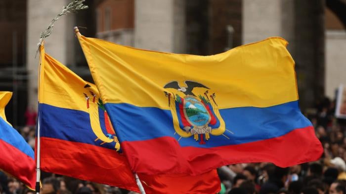 The flag of Ecuador. 