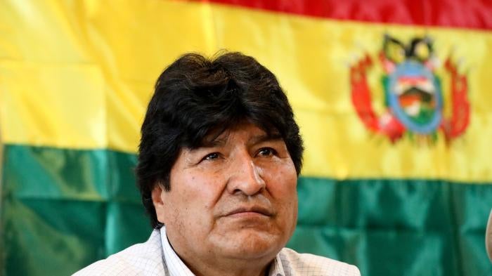Former Bolivian president Evo Morales