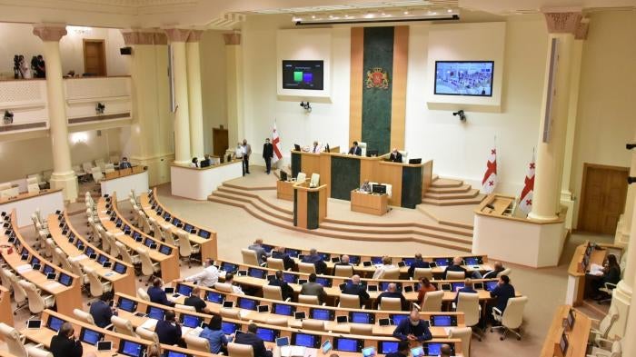 A plenary session of Georgia's Parliament, September 16, 2020. 