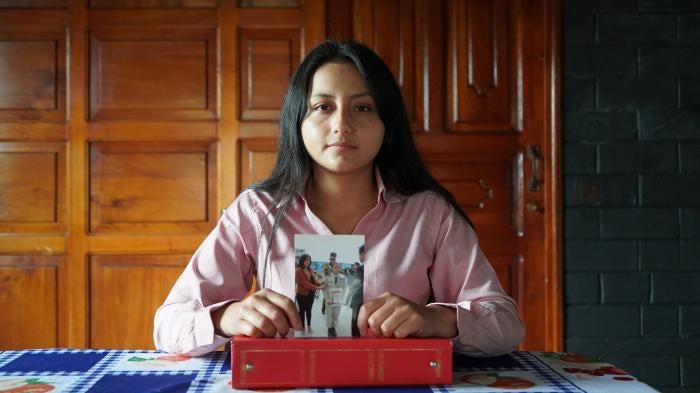 Jennifer Real, a survivor of sexual violence. Ecuador