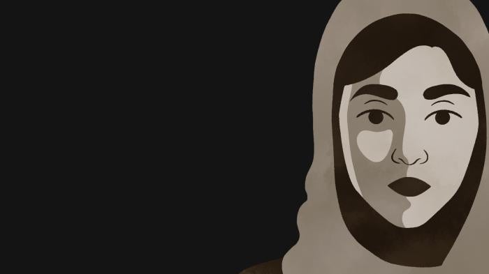 Illustration of woman wearing hijab