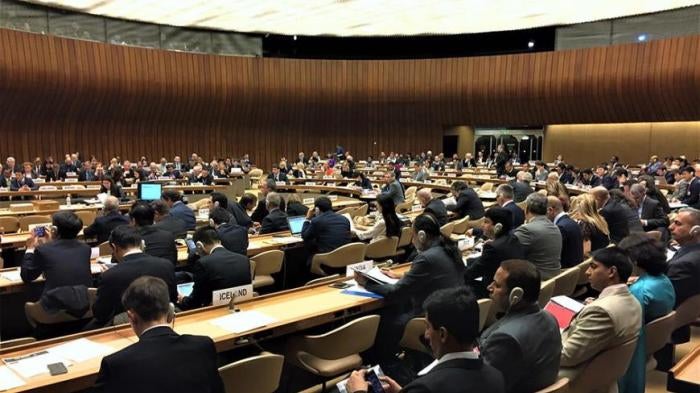 CCW delegates at the United Nations in Geneva. 