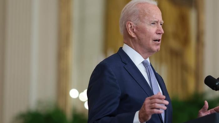 US President Joe Biden speaks on how his Build Back Better agenda will lower prescription drug prices, in the East Room of the White House in Washington, DC, on August 12, 2021.