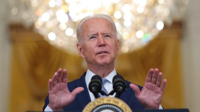 President Joe Biden speaks about how his Build Back Better agenda will lower prescription drug prices, in the East Room of the White House in Washington, DC, on August 12, 2021.