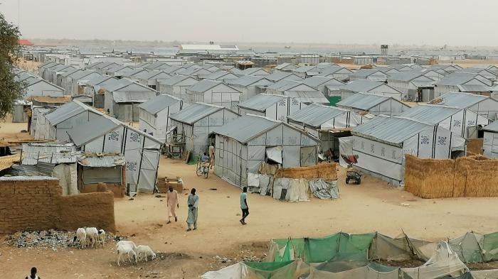 The Bakassi Internally Displaced People's camp in Maiduguri, Nigeria, March 2020. 