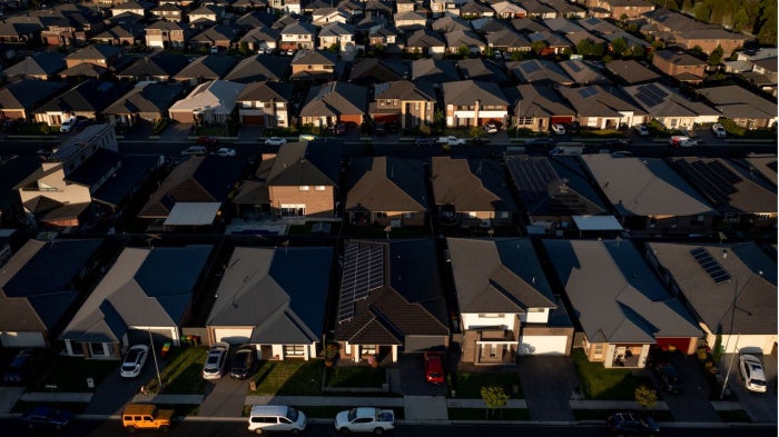 Denham Court Housing Estate in Western Sydney