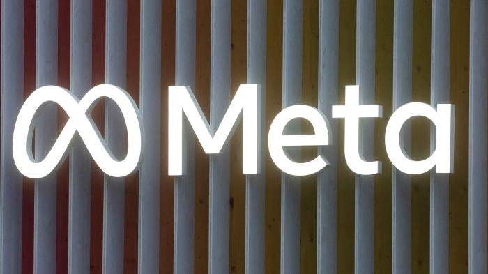 The logo of Meta is seen in Davos, Switzerland, May 22, 2022. Picture taken May 22, 2022. REUTERS/Arnd Wiegmann
