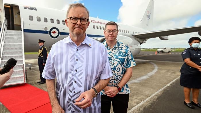 Australian Prime Minister Anthony Albanese attends the Pacific Island Leaders Forum