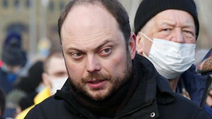 Opposition activist Vladimir Kara-Murza in Moscow.