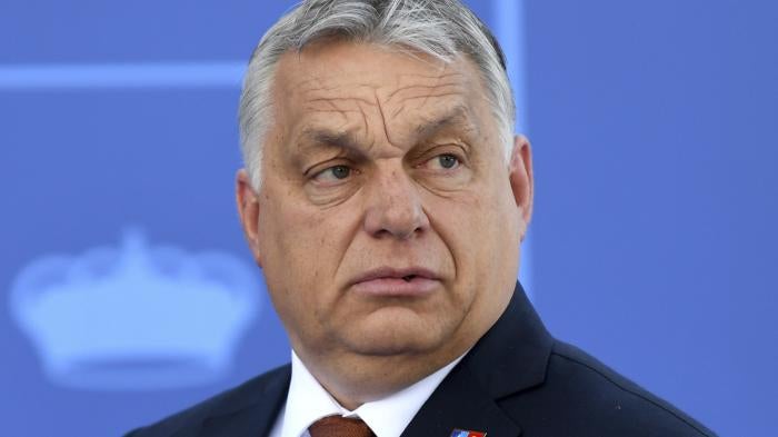 Hungary President Viktor Orban arrives at the NATO Heads of State summit in Madrid, June 30, 2022. 