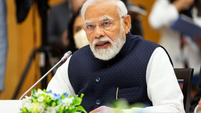 Indian Prime Minister Narendra Modi attends the Quad leaders summit meeting