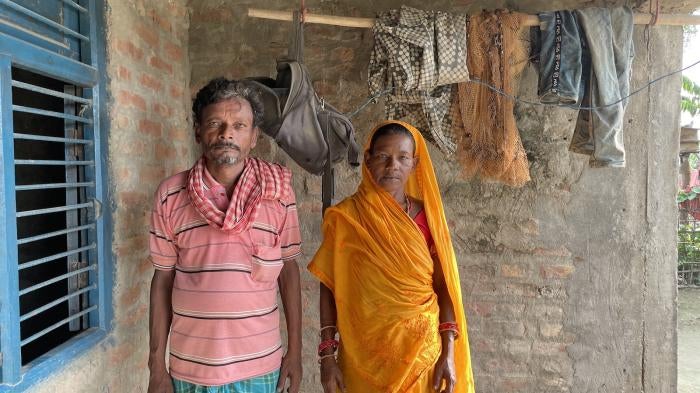 Parents of a deceased migrant worker in Nepal. 
