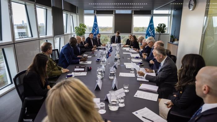 A US bipartisan congressional delegation meets with International Criminal Court  prosecutor.