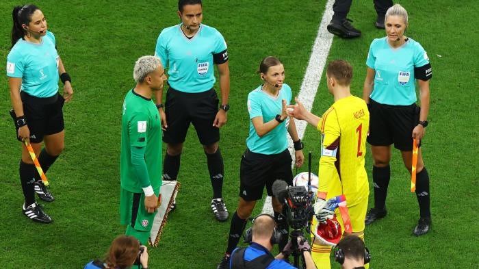 Referees during the Costa Rica-Germany match during the World Cup in Qatar, 2022. 