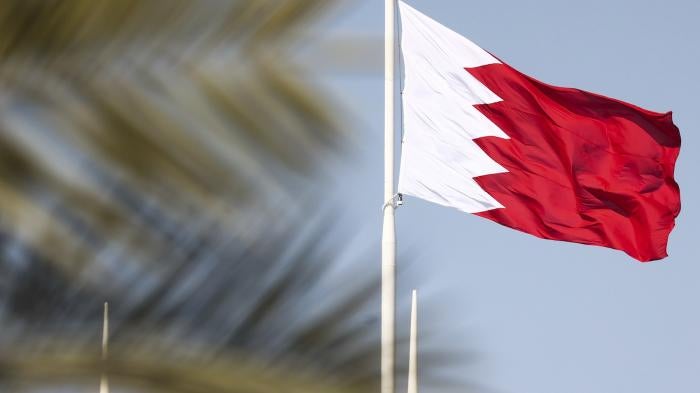 Flag of Bahrain in Sakhir, March 2, 2023. 