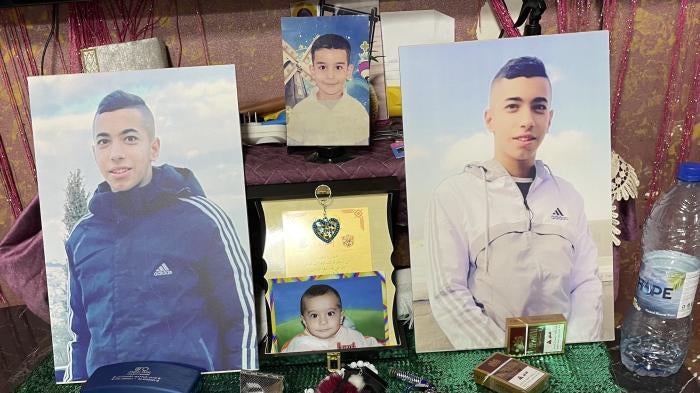 Photographs of Wadea Abu Ramuz at his family home in East Jerusalem, May 1, 2023.