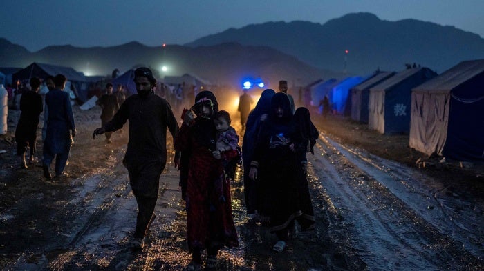 Afghan refugees return to Afghanistan from Pakistan, in Torkham, Afghanistan, November 3, 2023