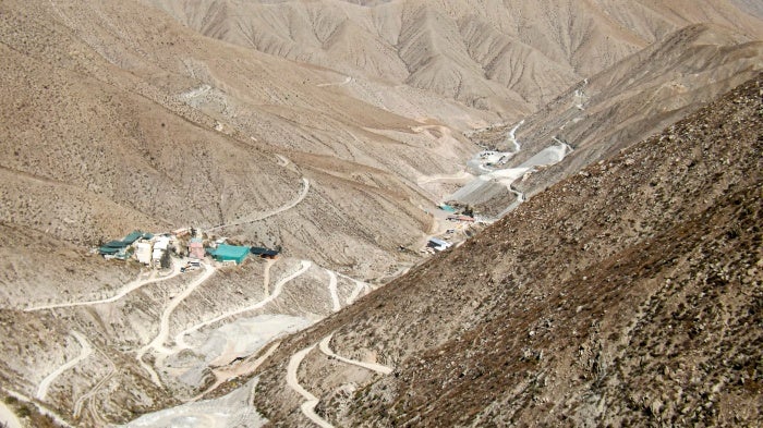 View of the La Esperanza mine, where at least 27 people died in the Yanaquihua district of Arequipa, southern Peru, on May 7, 2023.