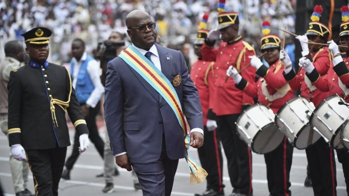 Congo's President Felix Tshisekedi during his swearing in ceremony for a second term in Kinshasa, Democratic Republic of Congo, January 20, 2024.